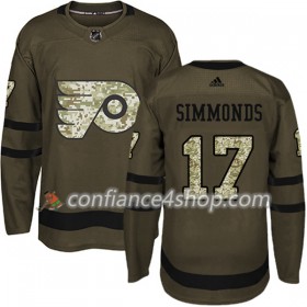 Adidas Maillot de Hockey Philadelphia Flyers Wayne Simmonds 17 2017-2018 Camo Vert Authentic - Homme